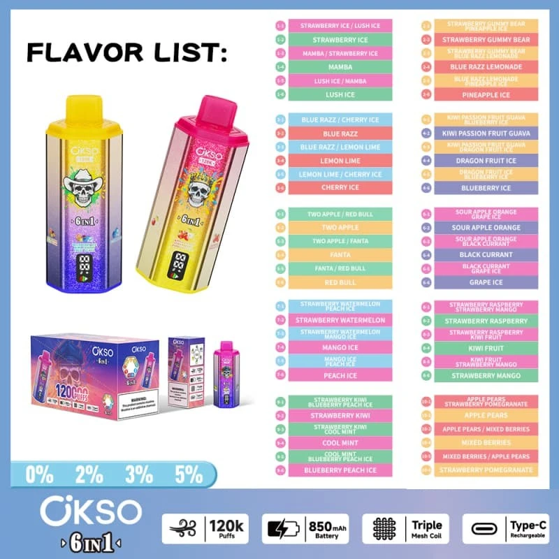 Okso 120k Puffs 6in1 suppliers
